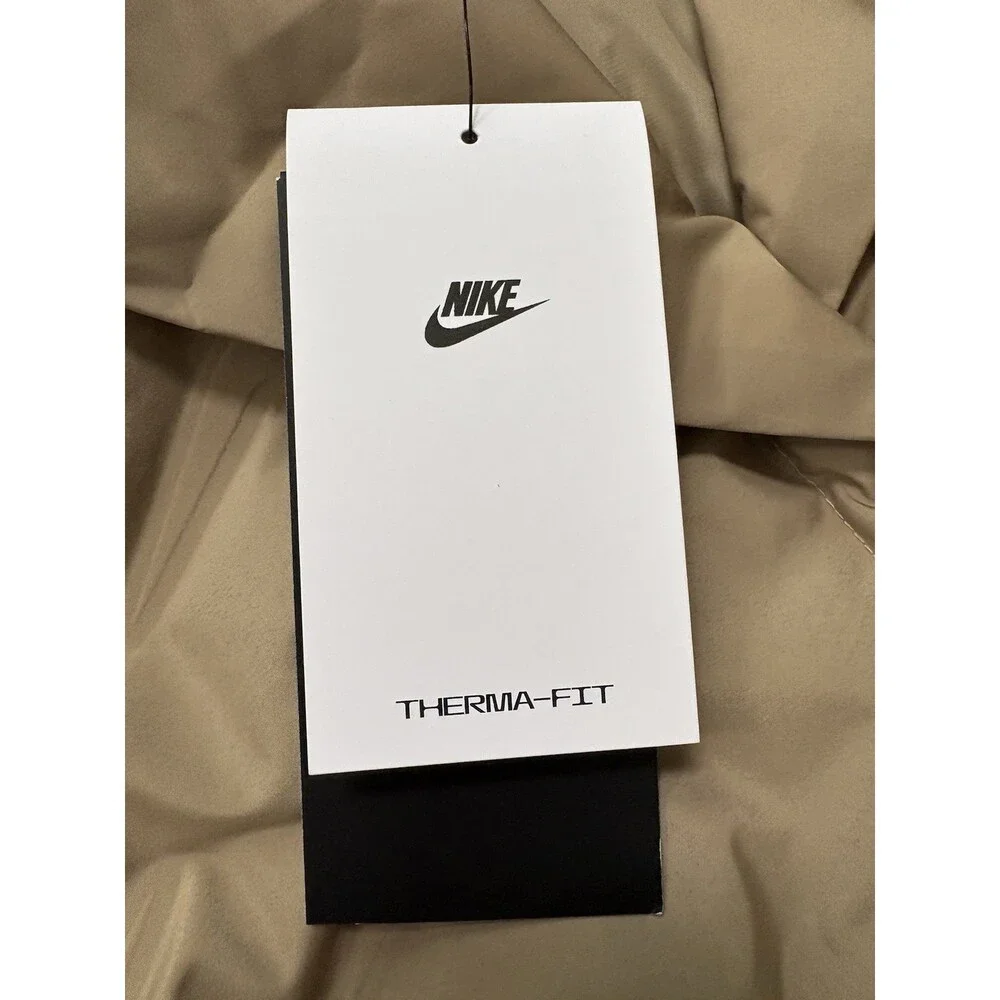 Nike Therma Fit Oversized Swoosh Trench Coat Beige Women’s Sz XS IB2010-247